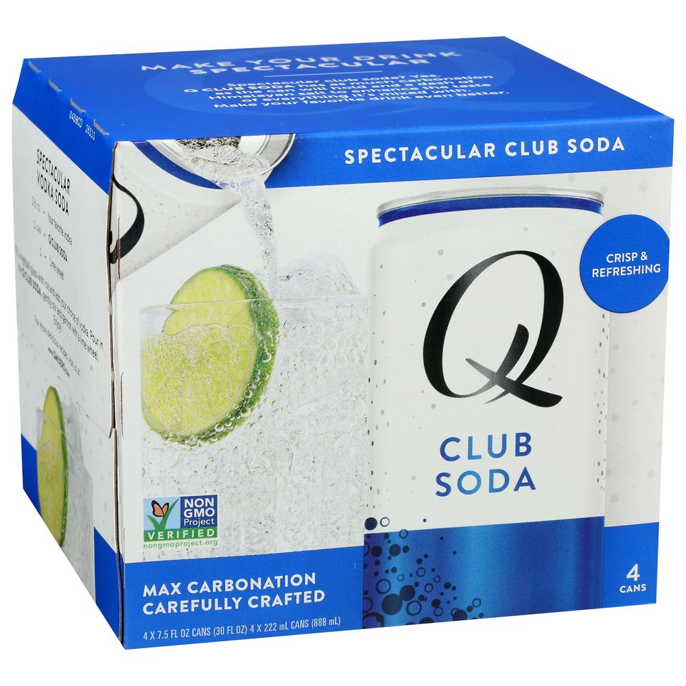 Q Mixer 7.5 Fluid Ounce Spectacular Club Soda, 4 Count -- 6 Per Case
