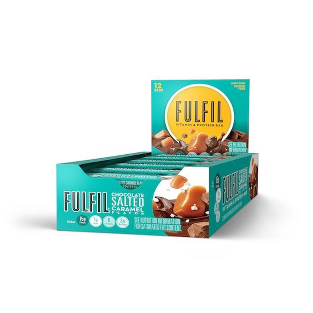 Fulfil Chocolate Salted Caramel Vitamin And Protein Bar, 1.41 Ounce, 12 Count -- 6 Per Case