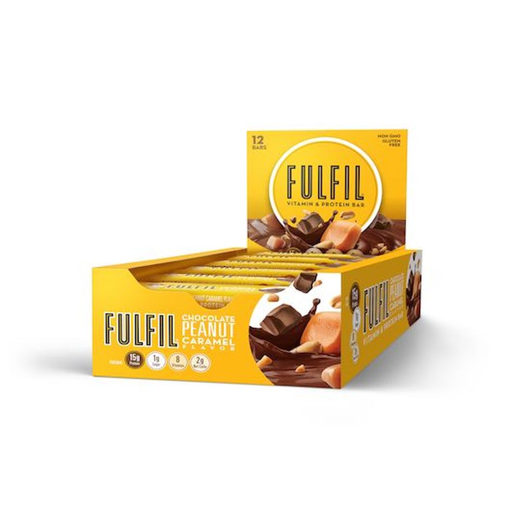 Fulfil Chocolate Peanut Caramel Vitamin And Protein Bar, 1.41 Ounce, 12 Count -- 6 Per Case