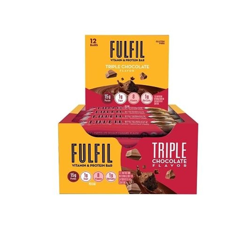 Fulfil Triple Chocolate Flavored Protein Bar, 1.41 Ounce -- 72 Per Case