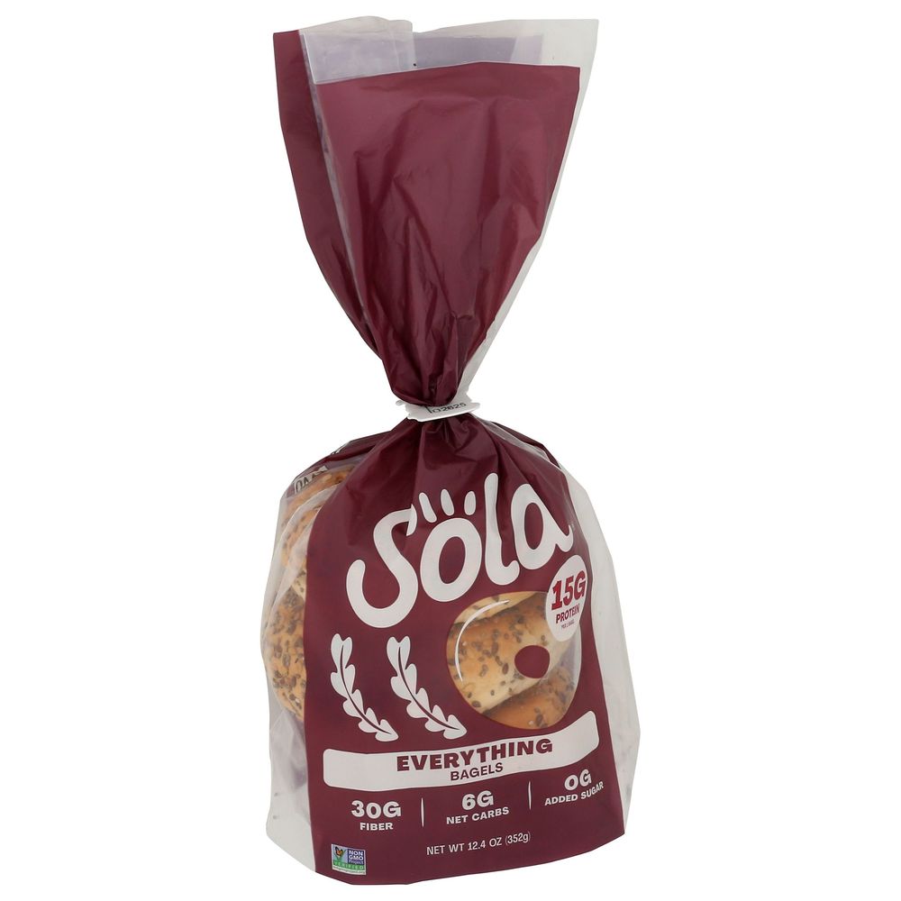Sola Everything Bagels, 12.4 Ounce -- 6 Per Case