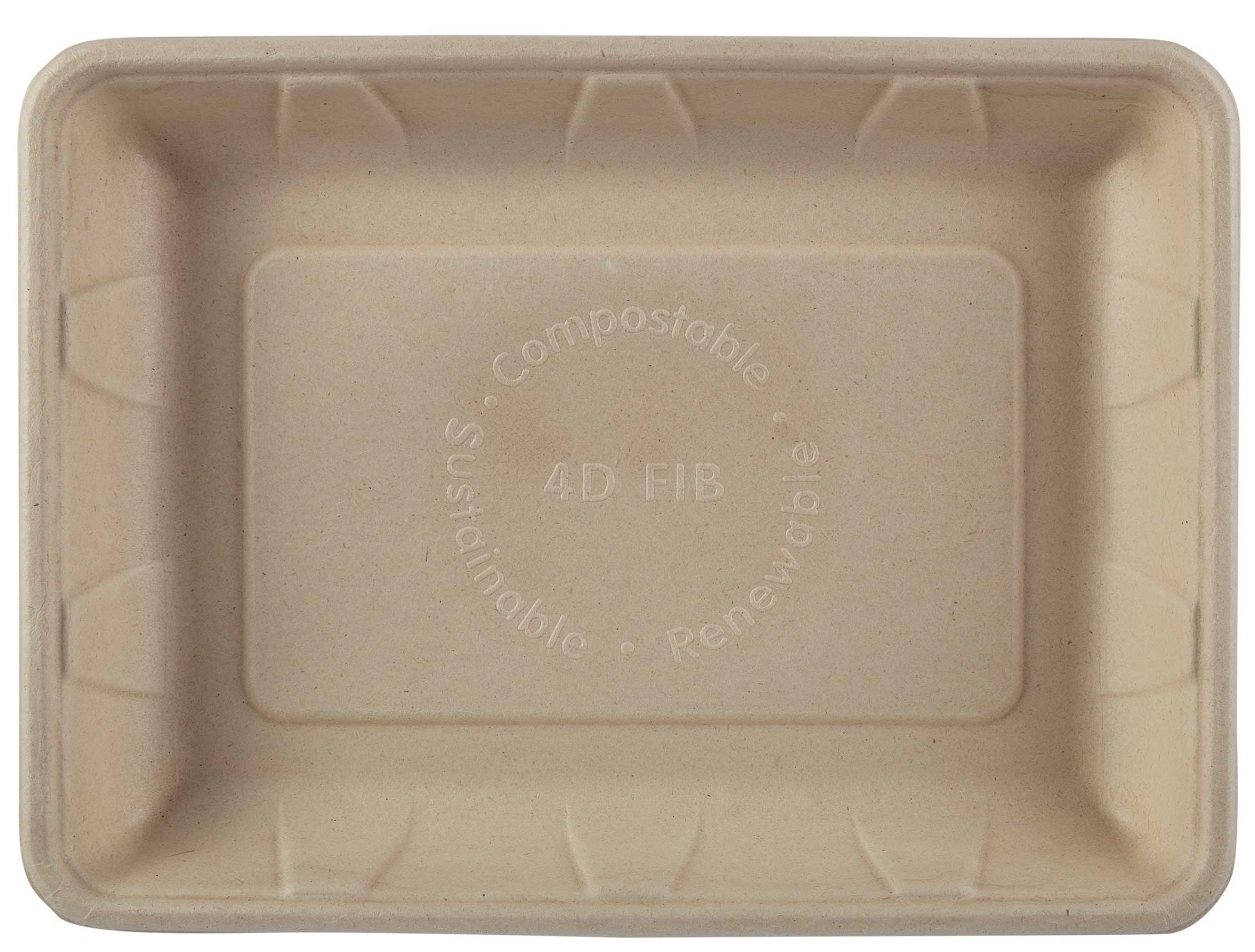 Primeware Tan Fiber Tray, 9.4 X 6.9 X 1.2 Inch -- 250 Per Case