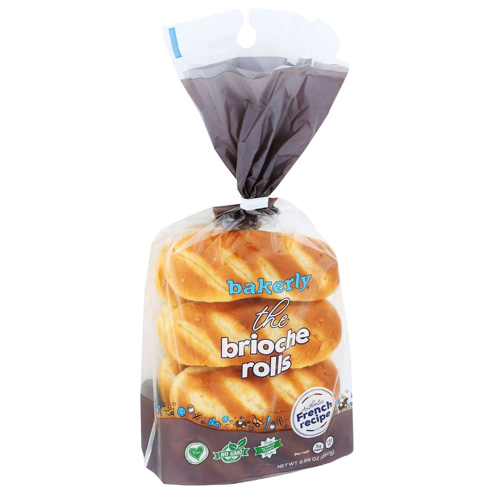 Bakerly Brioche Rolls, 9.88 Ounce -- 12 Per Case