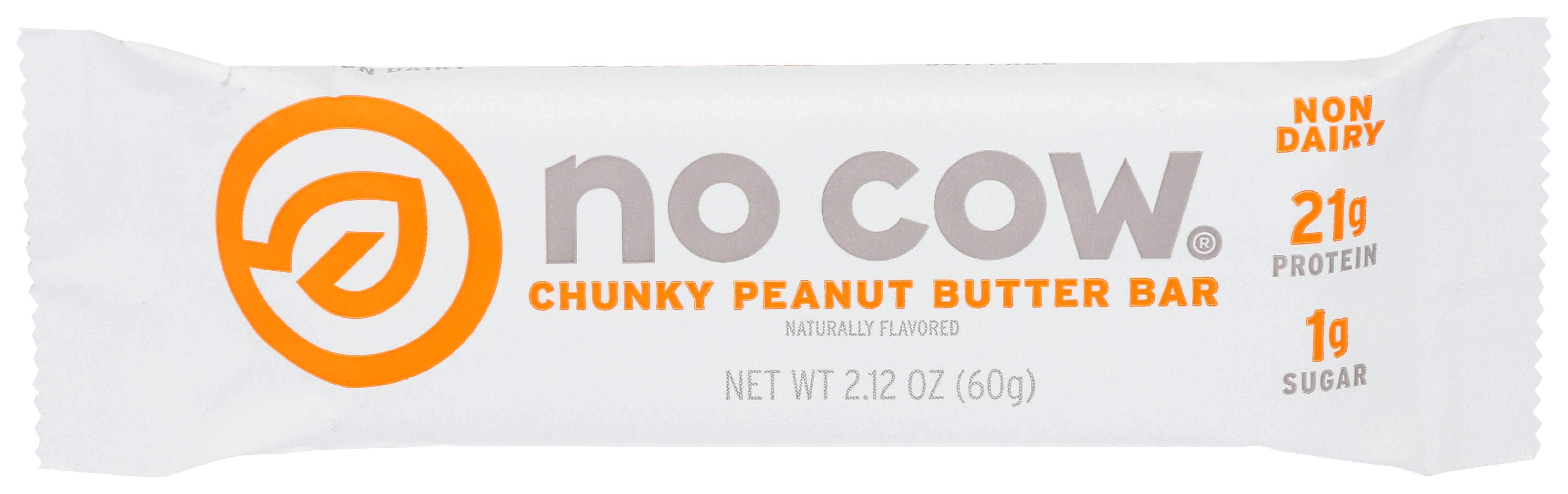 No Cow Chunky Peanut Butter Protein Bar, 2.12 Ounce -- 12 Per Case