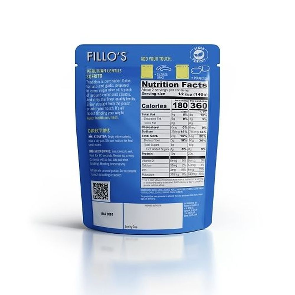 Fillo's Peruvian Lentils, 10 Ounce -- 6 Per Case