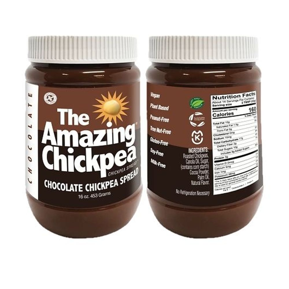 The Amazing Chickpea Chocolate Chickpea Spread, 16 Ounce -- 6 Per Case