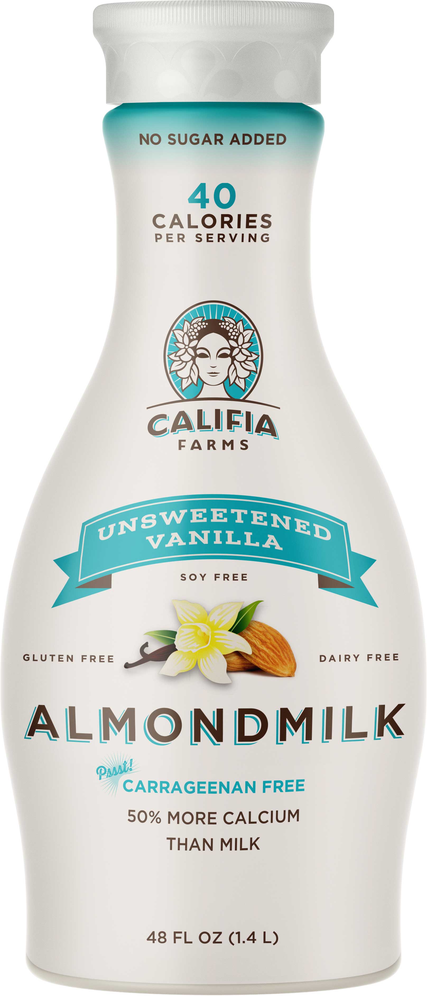 Califia Farms Unsweetened Vanilla Almond Milk, 48 Fluid Ounce -- 6 Per Case