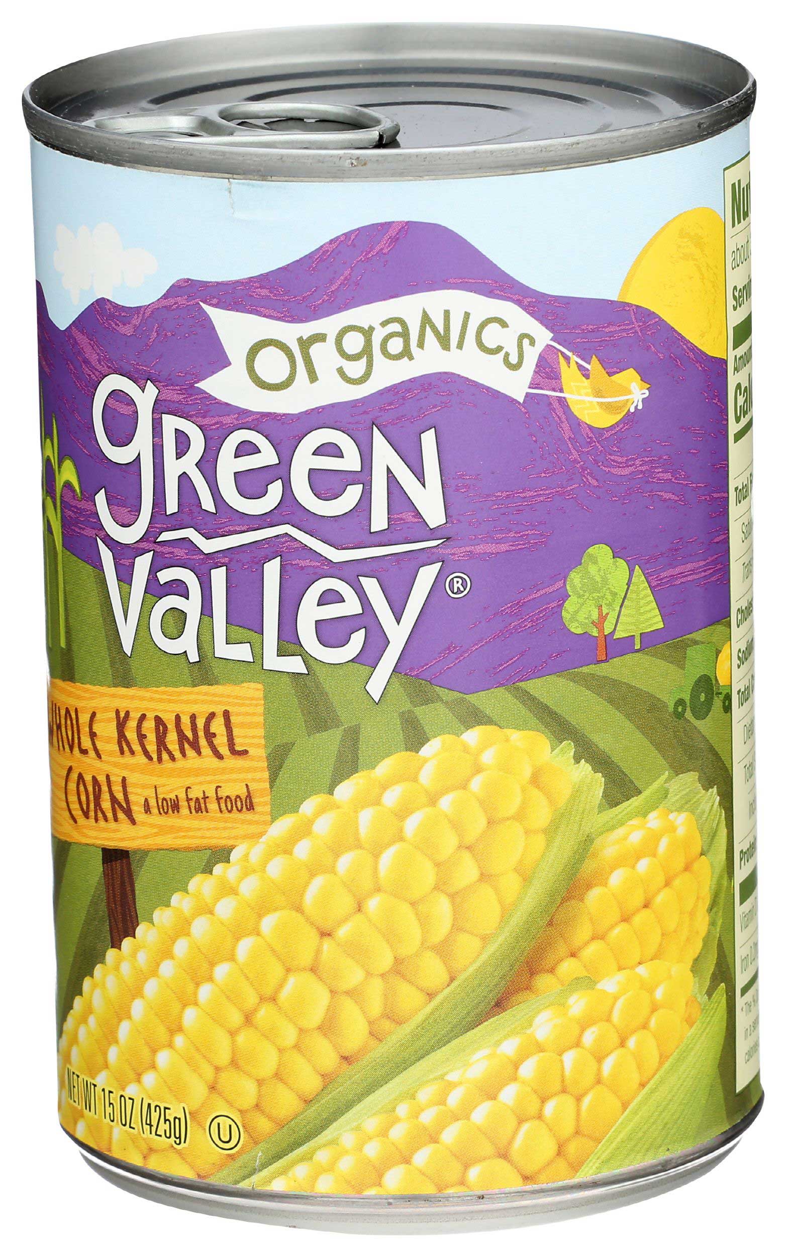 Green Valley Organics Whole Kernel Sweet Corn, 15 Ounce -- 12 per case