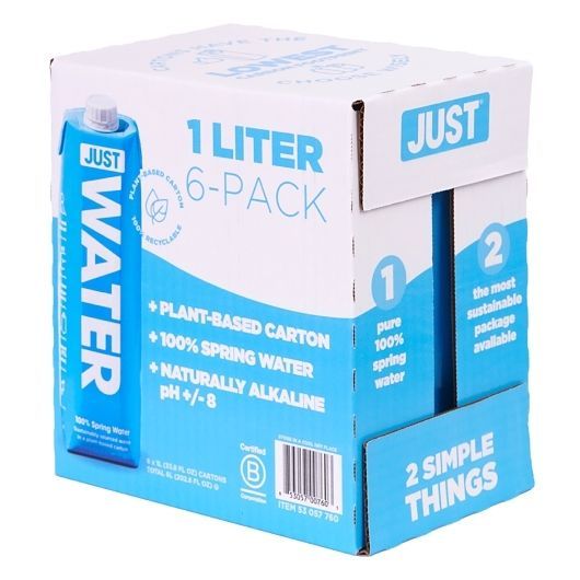 Just Water Natural Alkaline Spring Water, 33.8 Ounce -- 6 Per Case