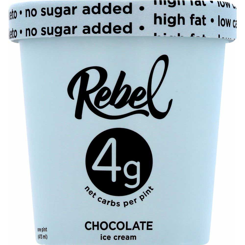 Rebel Chocolate Ice Cream, 1 Pint -- 8 Per Case