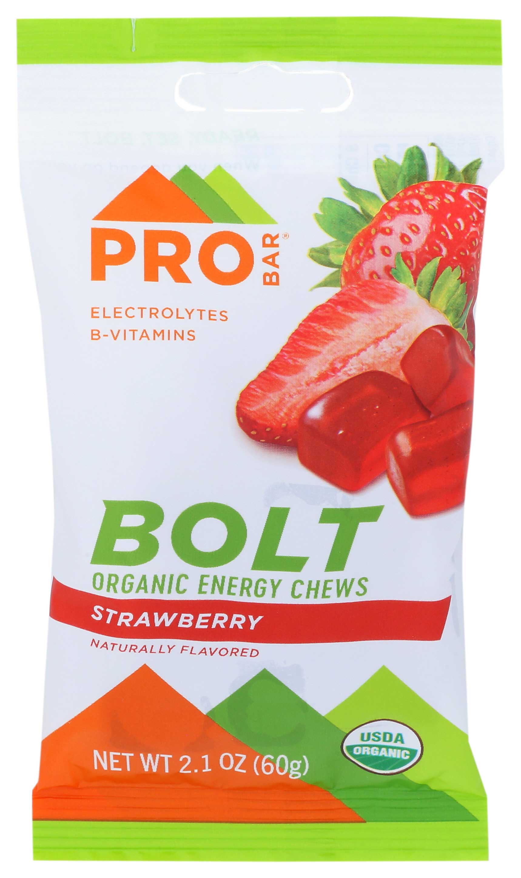 Probar Bolt Organic Strawberry Energy Chews, 2.1 Ounce -- 12 Per Case