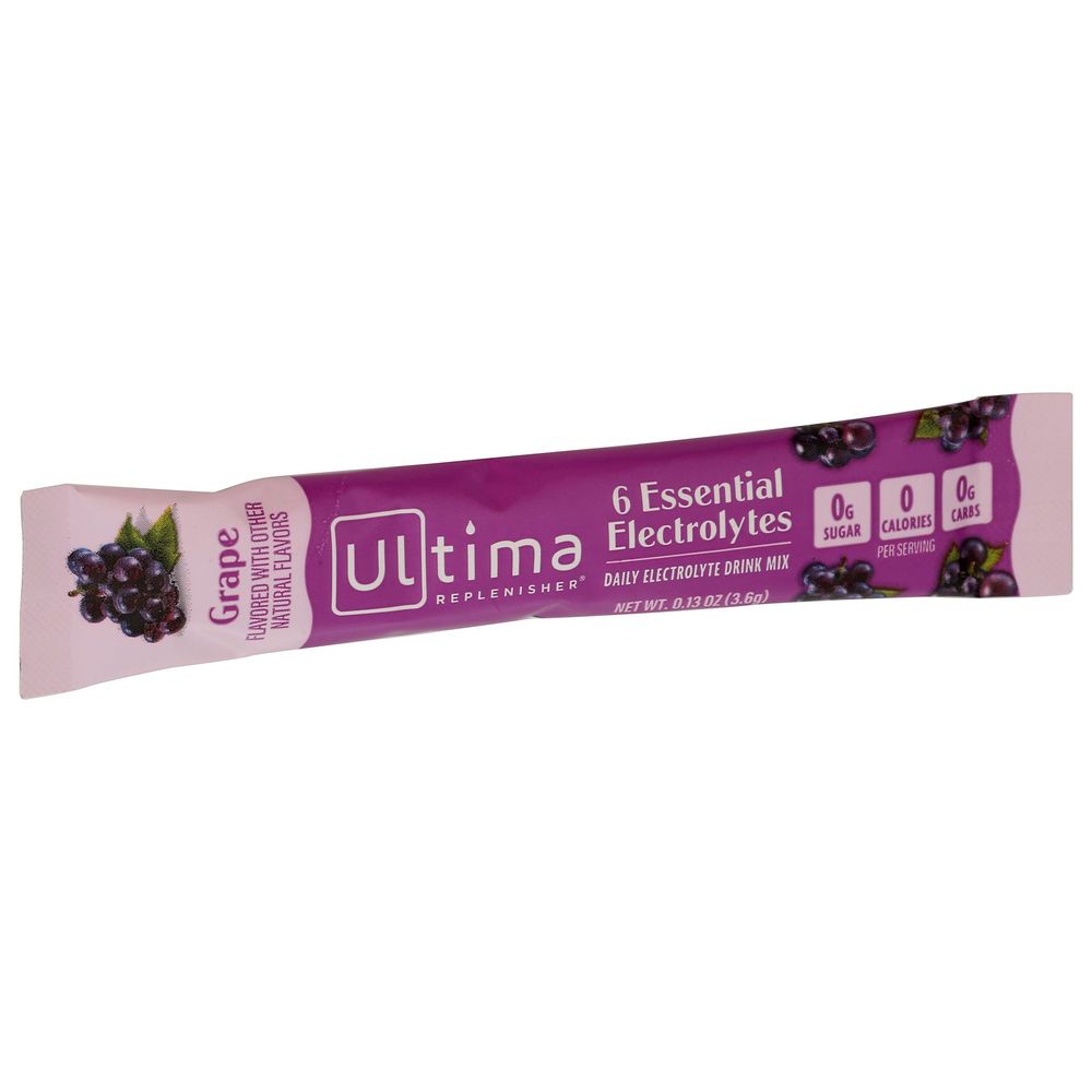 Ultima Replenisher Grape Electrolyte Drink Mix, 0.13 Ounce -- 20 Per Case