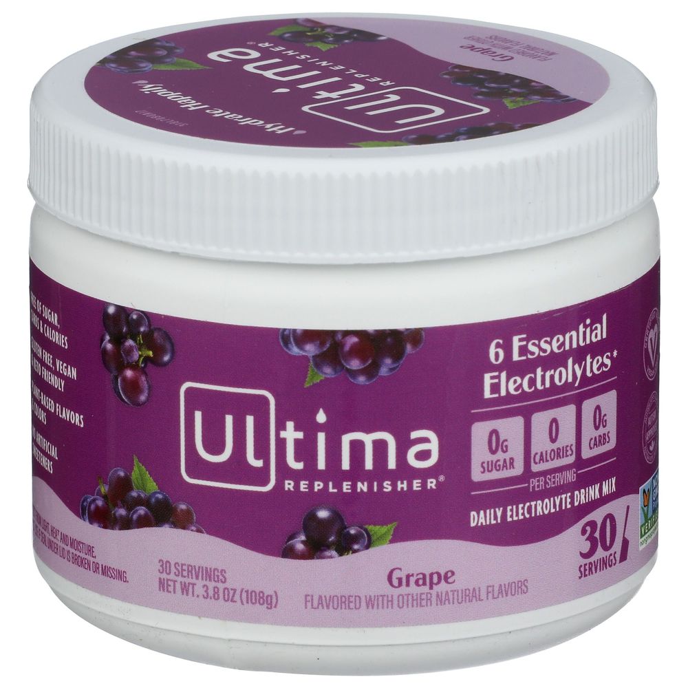 Ultima Replenisher Grape Electrolyte Powder, 3.8 Ounce
