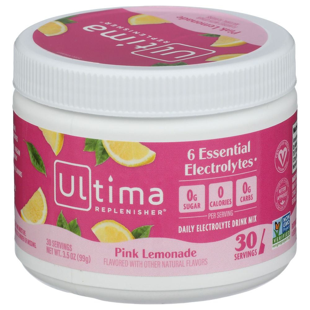 Ultima Replenisher Pink Lemonade Electrolyte Powder, 3.5 Ounce