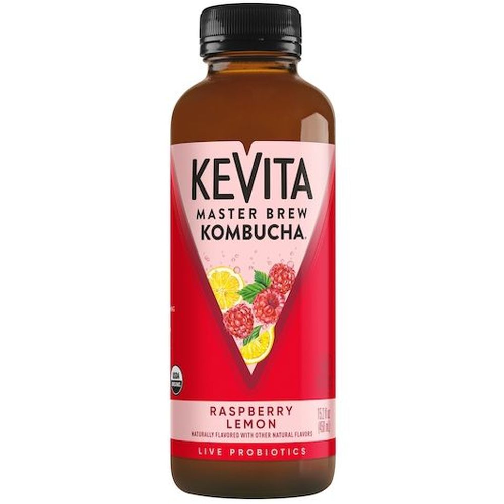 Kevita Raspberry Lemon Master Brew Kombucha, 15.2 Fluid Ounce -- 6 Per Case