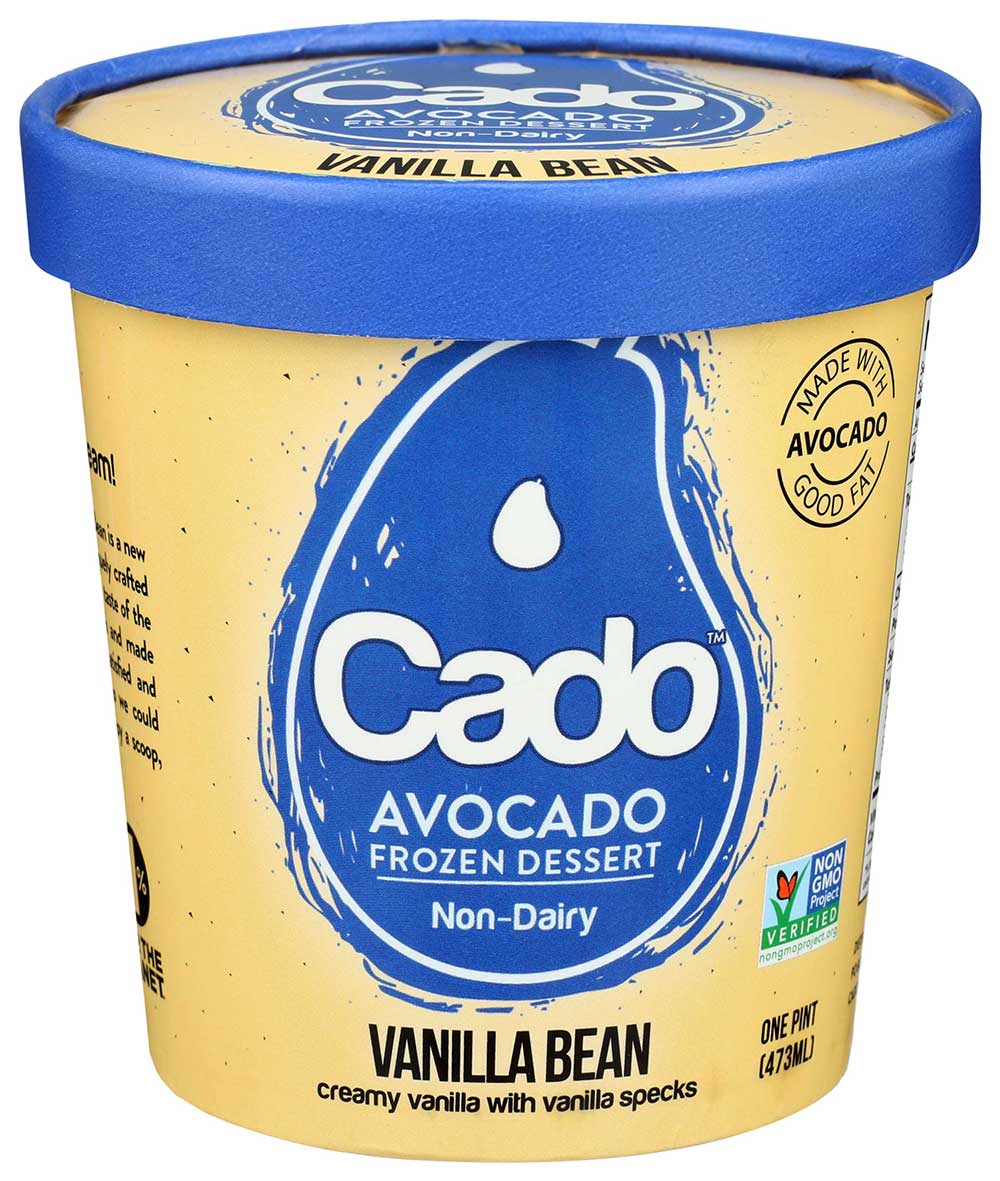 Cado Non Dairy Vanilla Bean Avocado Ice Cream, 1 Pint -- 8 Per Case