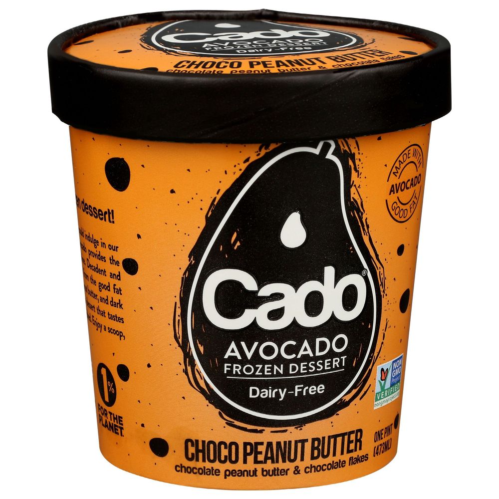 Cado Chocolate Peanut Butter Avocado Dessert, 1 Pint -- 8 Per Case