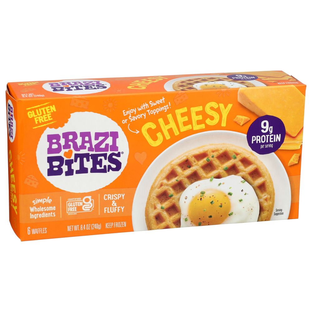 Brazi Bites Cheesy Crispy And Fluffy Waffle, 8.4 Ounce -- 8 Per Case
