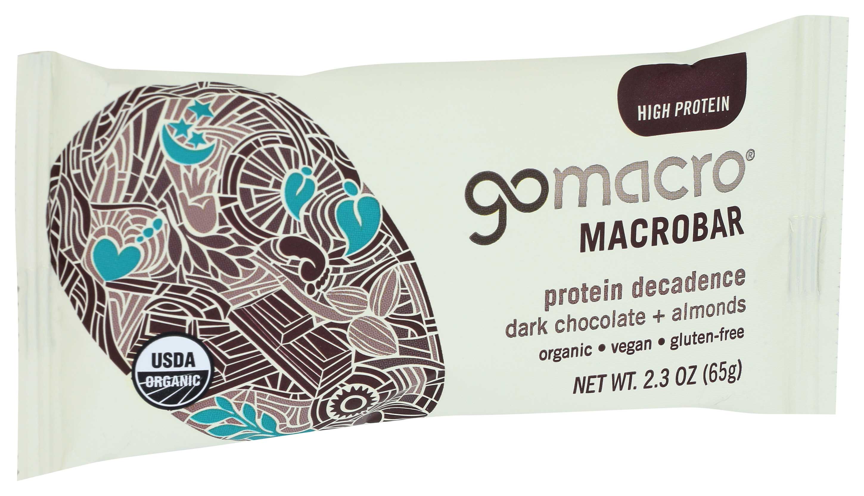 gomaページ Gomacro Organic Dark Chocolate and Almonds Macro Bar, 2.3 Ounce