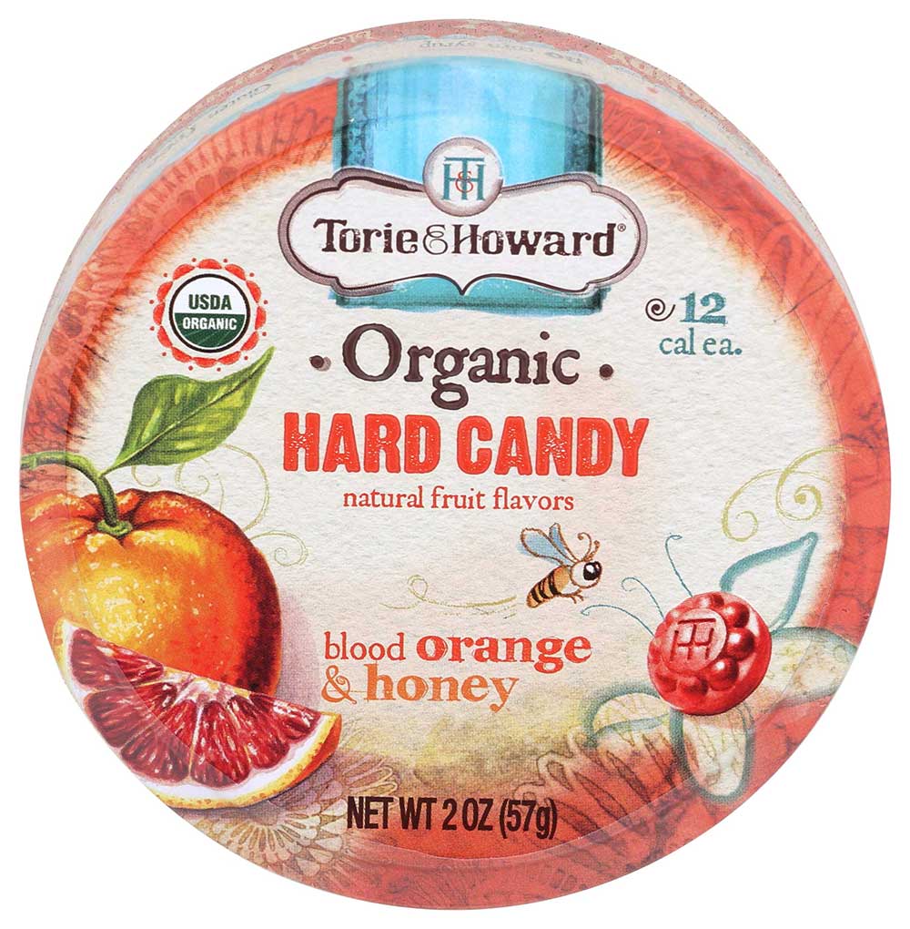 Torie & Howard Organic Bloody Orange And Honey Candy, 2 Ounce -- 8 Per Case