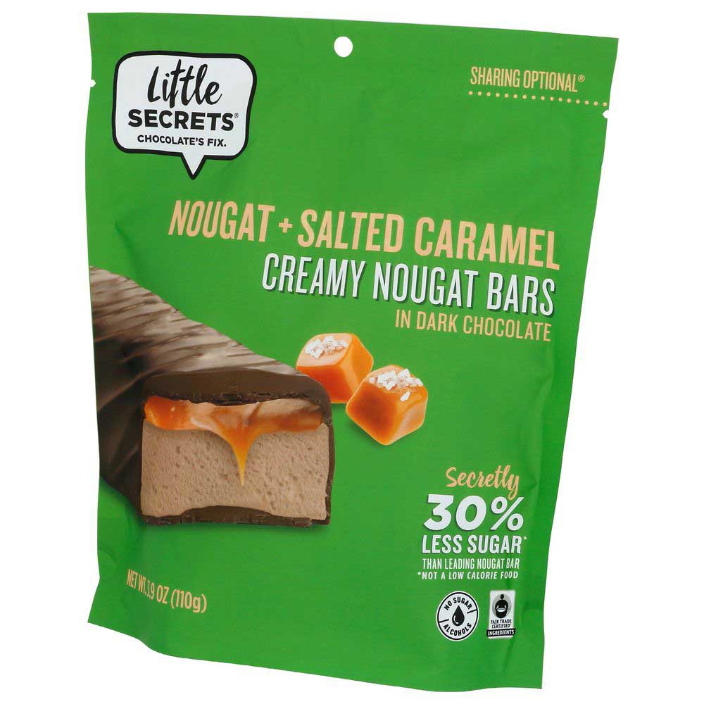 Little Secrets Dark Chocolate Salted Caramel Nougat Bar, 3.9 Ounce -- 6 Per Case
