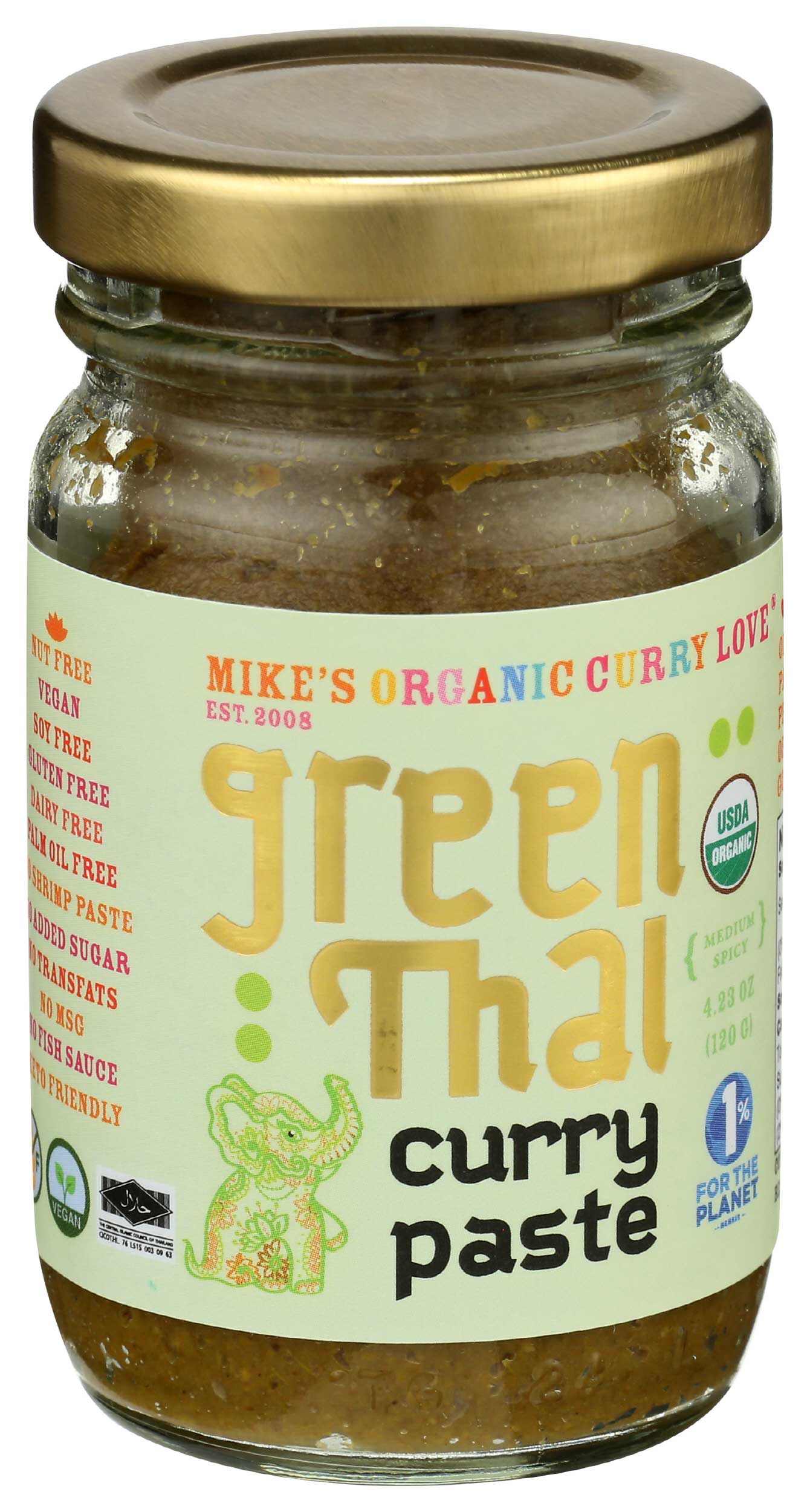 Mikes Organic Curry Love Green Thai Curry Paste 4.23 Ounce 6 per case