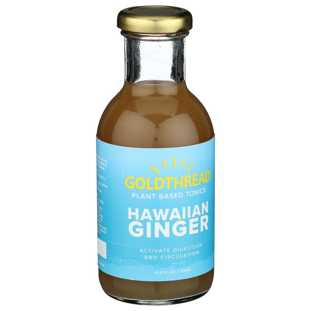 Goldthread Hawain Ginger Plant Based Tonic, 10.5 Fluid Ounce -- 12 Per Case