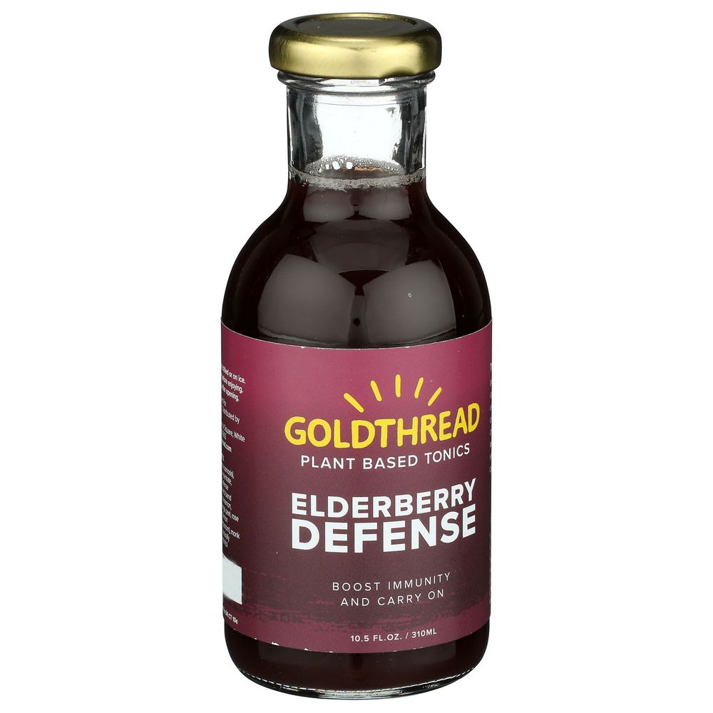 Goldthread Herbs Plant Based Tonics Elderberry Defense Plant Based Tonic, 10.5 Fluid Ounce -- 12 Per Case