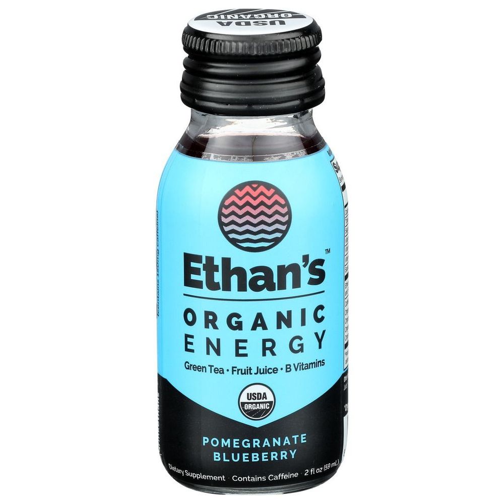Ethans Organic Pomegranate Blueberry Energy Shot, 2 Fluid Ounce -- 6 Per Case