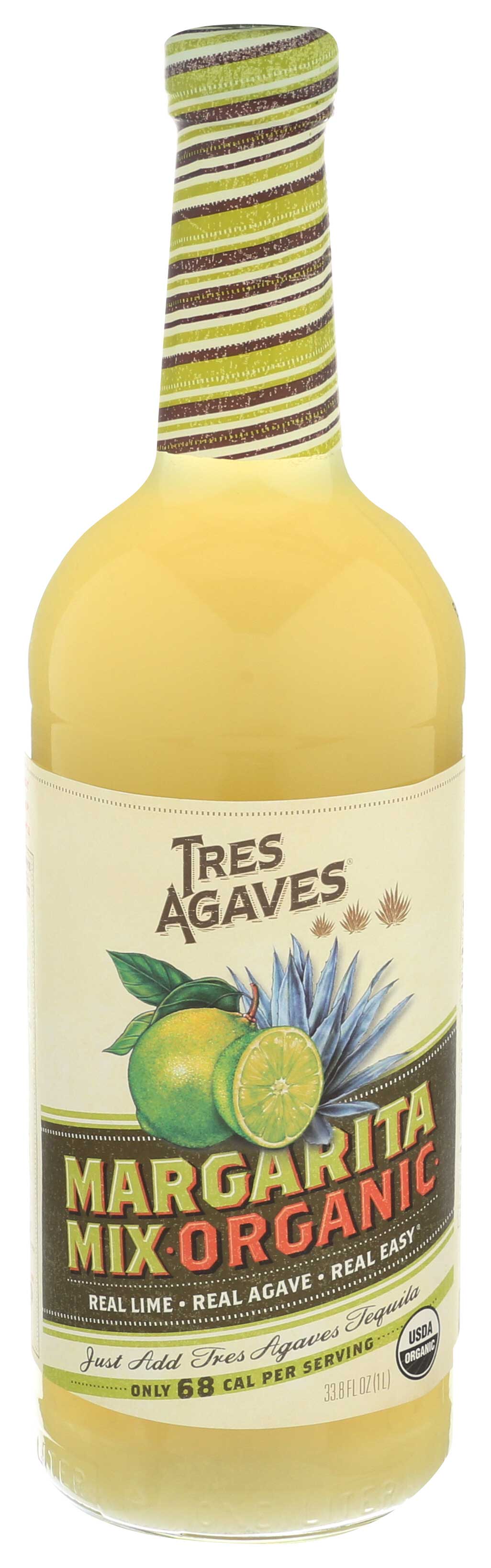 Tres Agaves Organic Lime Margarita Cocktail Mixer, 33.8 Ounce -- 12 Per Case