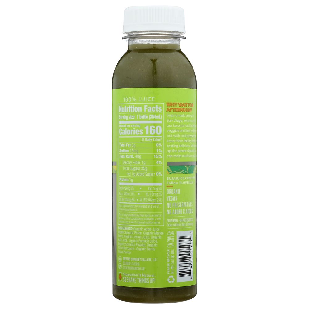 Suja Essentials Organic Green Delight Juice, 12 Fluid Ounce -- 6 Per Case