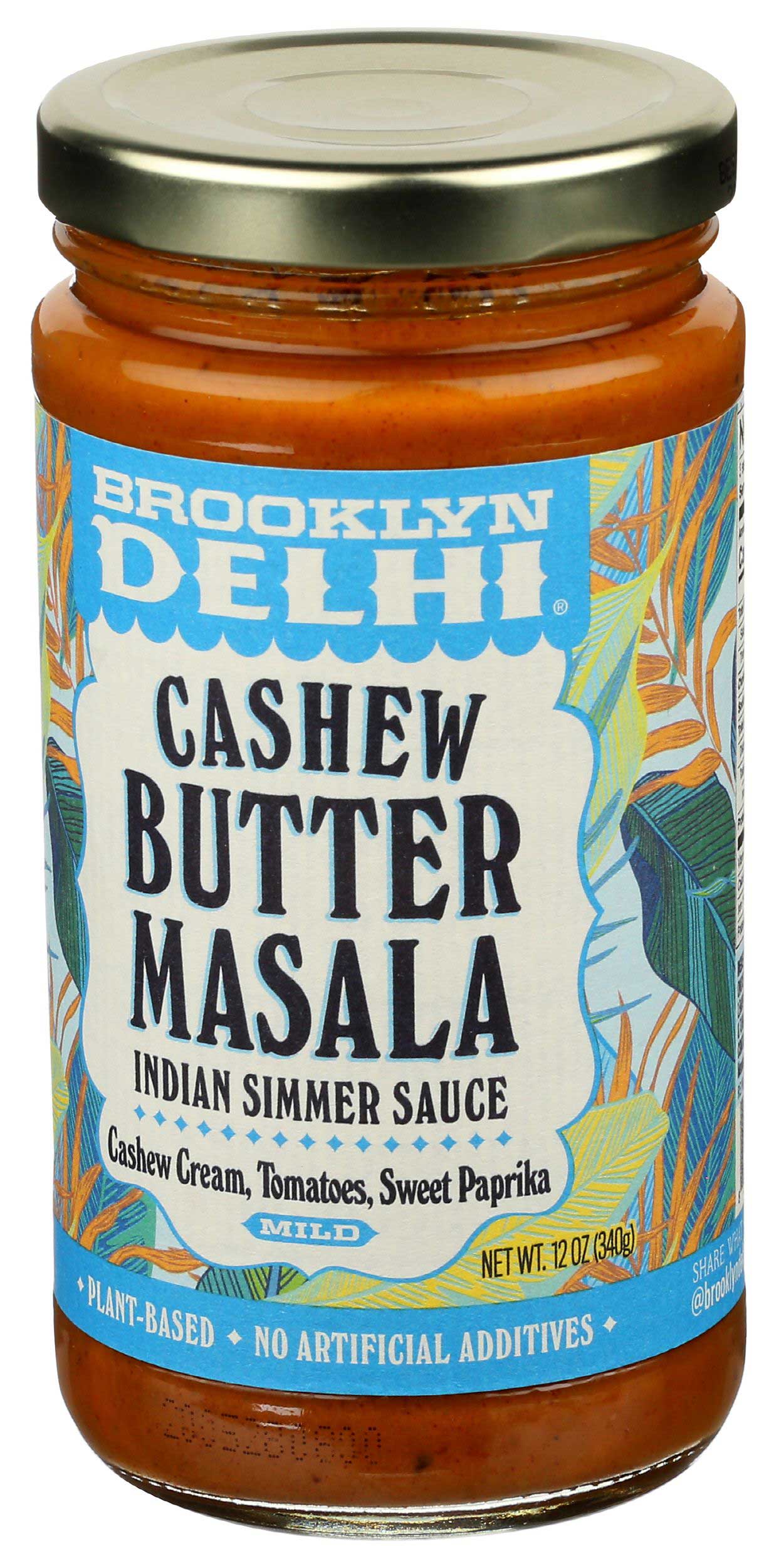 Brooklyn Delhi Cashew Butter Masala Indian Simmer Sauce, 12 Ounce -- 6 Per Case