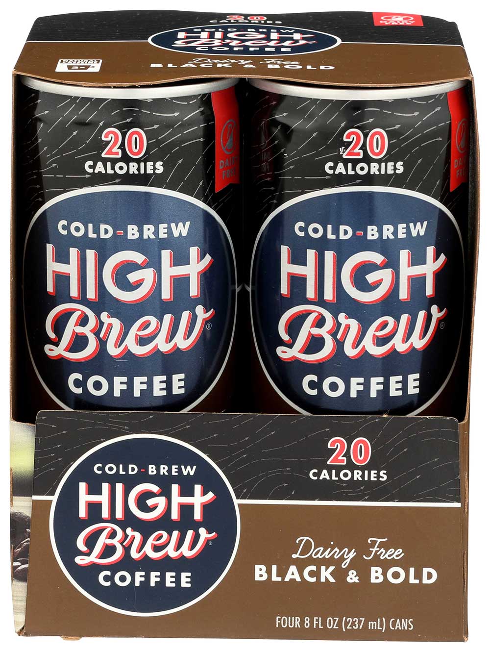 High Brew Sugar Free Black And Bold Cold Brew Coffee, 8 Fluid Ounce -- 24 Per Case