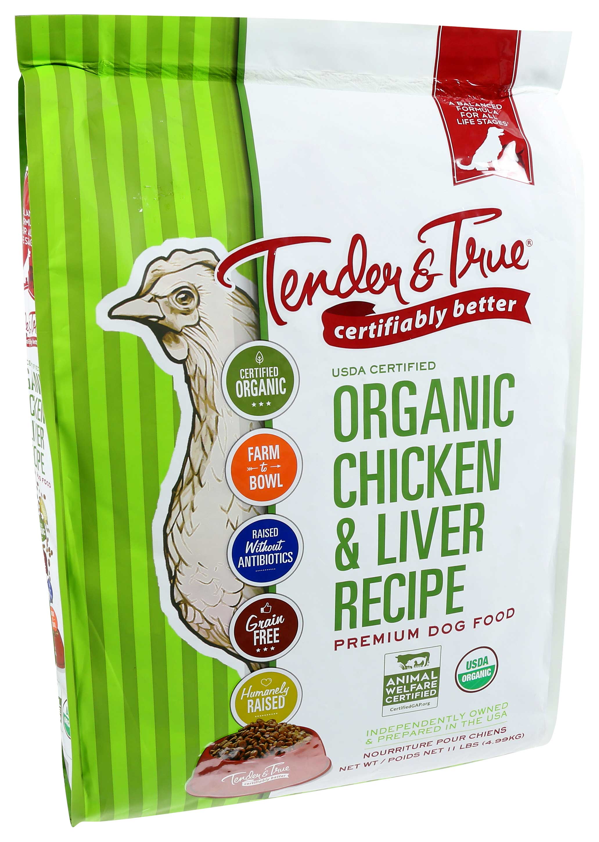 Tender and True Organic Chicken and Liver Recipe Dry Dog Food 11