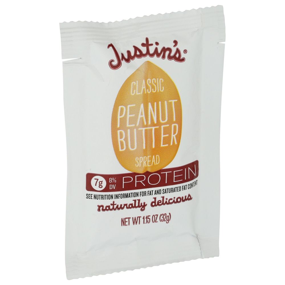 Justins Classic Peanut Butter, 1.15 Ounce Squeeze Pack -- 10 Per Case