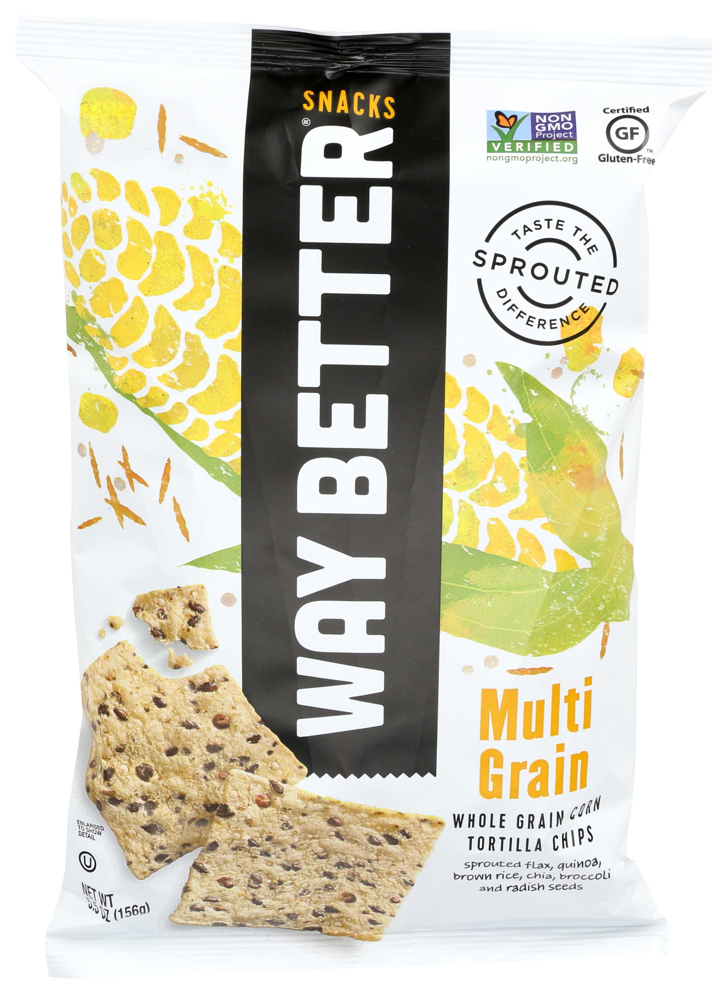 Way Better Snacks Simply Sunny Multi Grain Tortilla Chips, 5.5 Ounce -- 12 Per Case