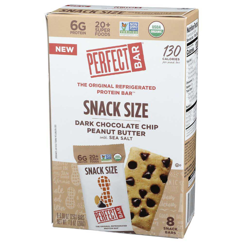 Perfect Bar Organic Dark Chocolate Chip Peanut Butter Protein Bar, 7 Ounce -- 6 Per Case