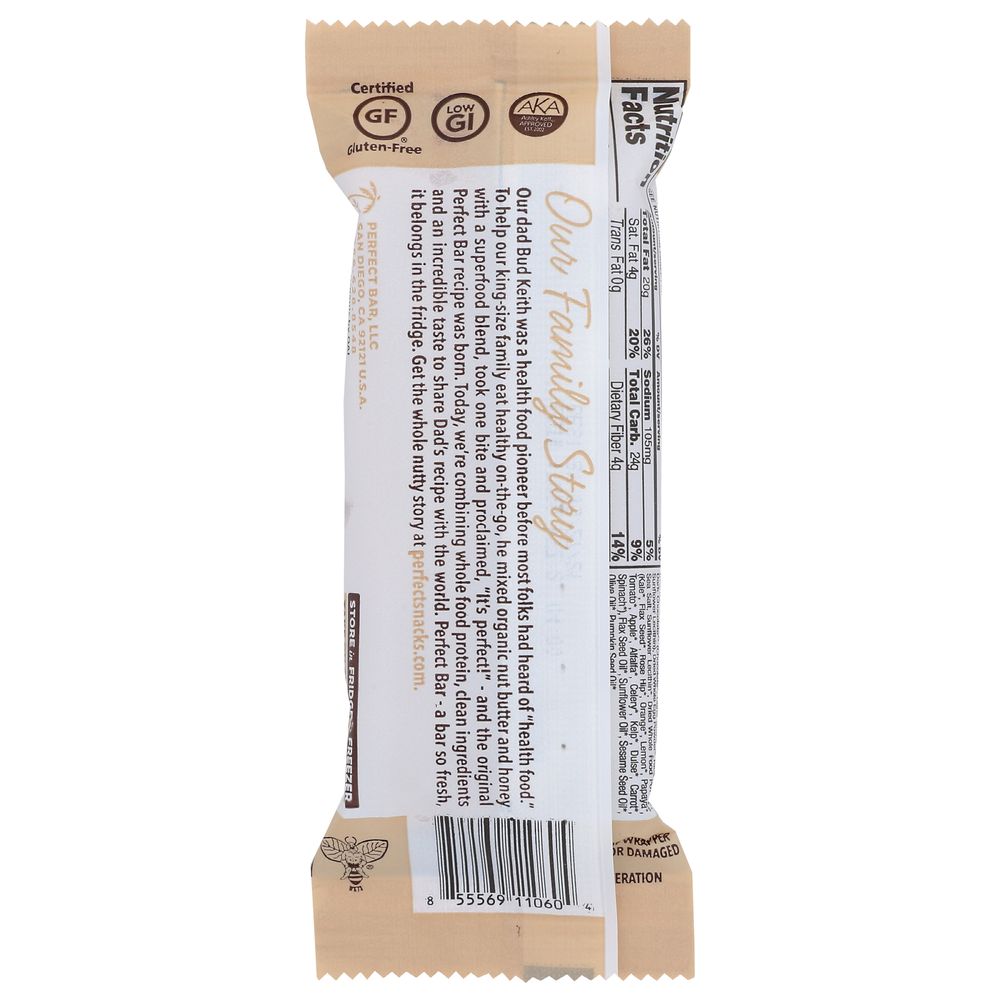 Perfect Organic Dark Chocolate Chip Peanut Butter Bar, 2.3 Ounce -- 8 Per Case