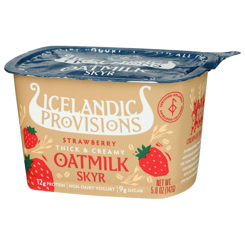 yu☆ コラゲリード2 ミルク Icelandic Provisions Strawberry Thick and Creamy Oatmilk Skyr, 5