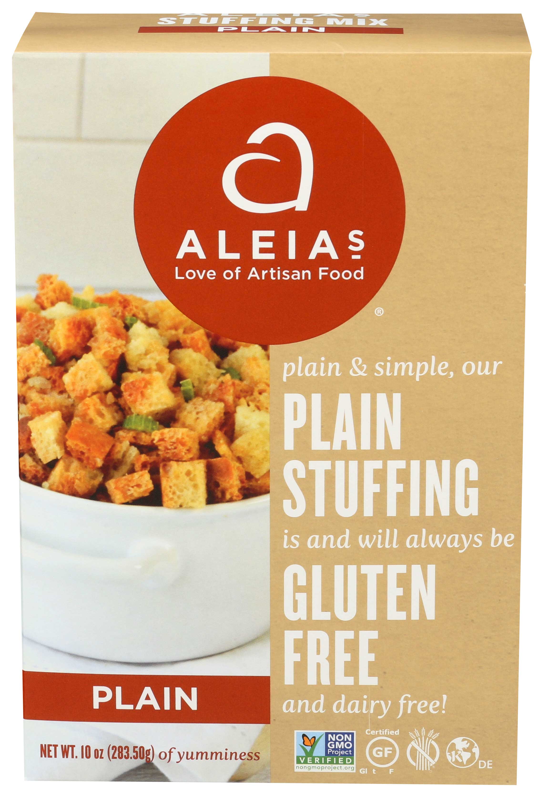Aleia's Gluten Free Plain Stuffing Mix, 10 Ounce -- 6 Per Case
