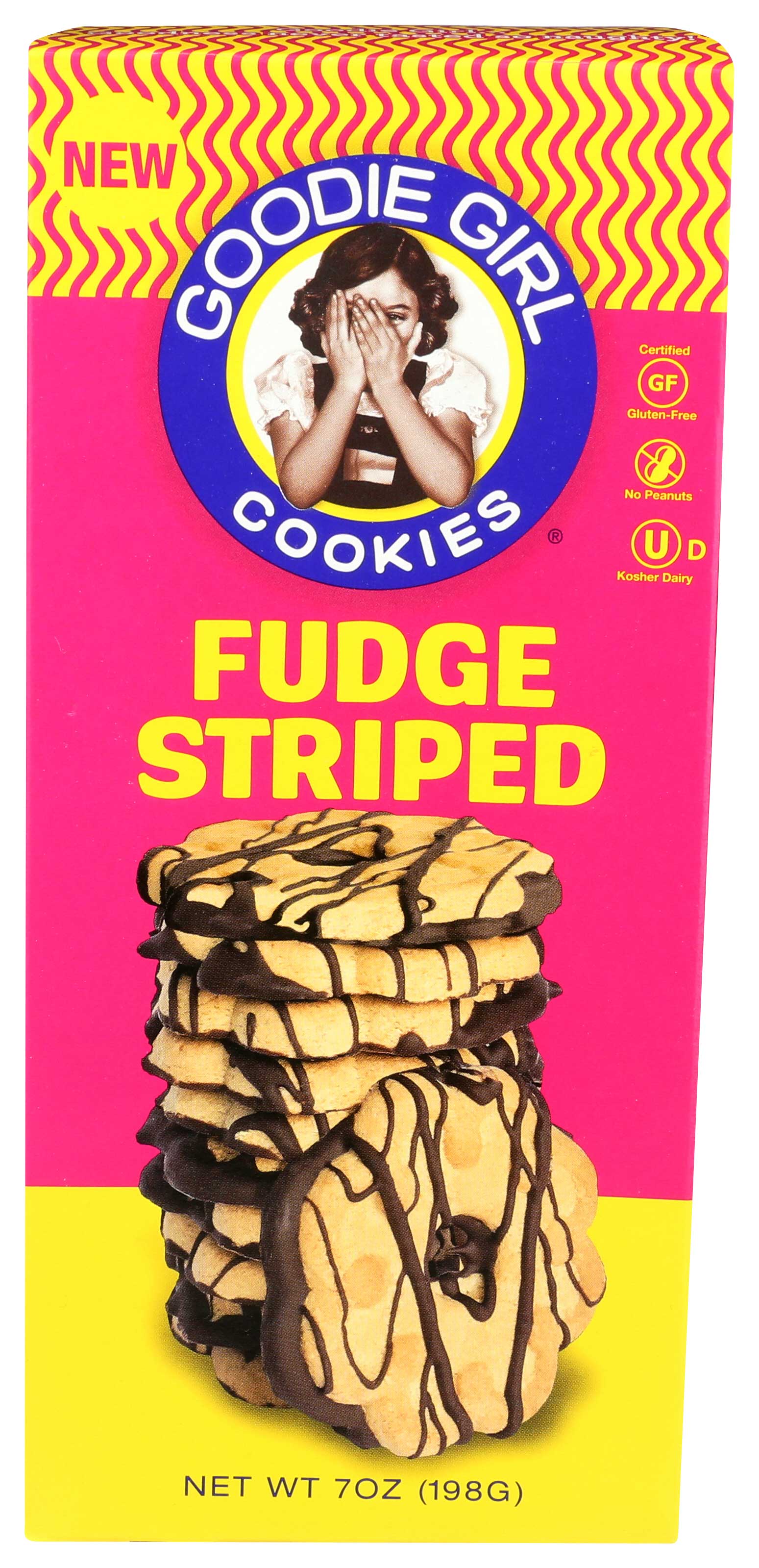 Goodie Girl Fudge Striped Cookies, 7 Ounce -- 6 Per Case