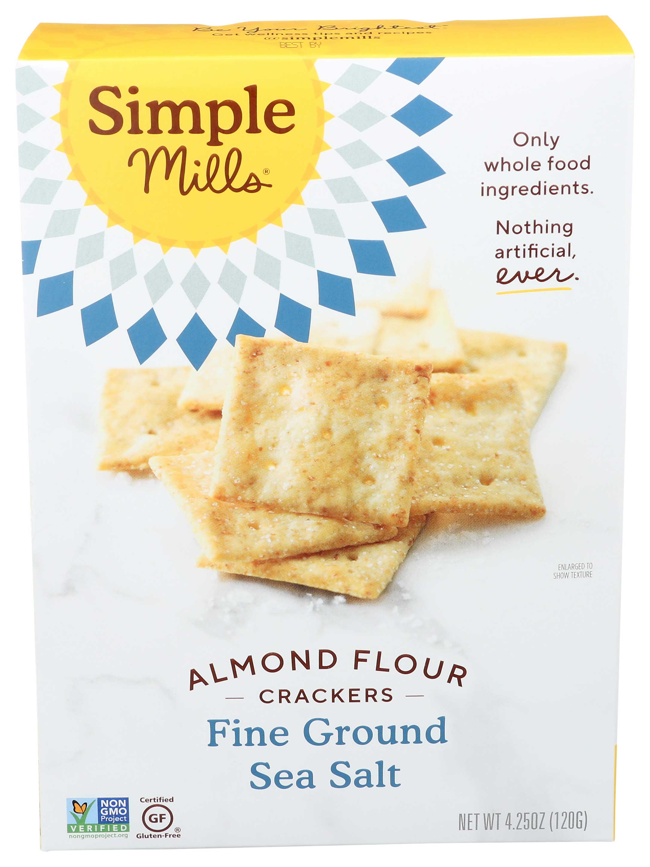 Simple Mills Fine Ground Sea Salt Almond Flour Cracker, 4.25 Ounce -- 6 Per Case
