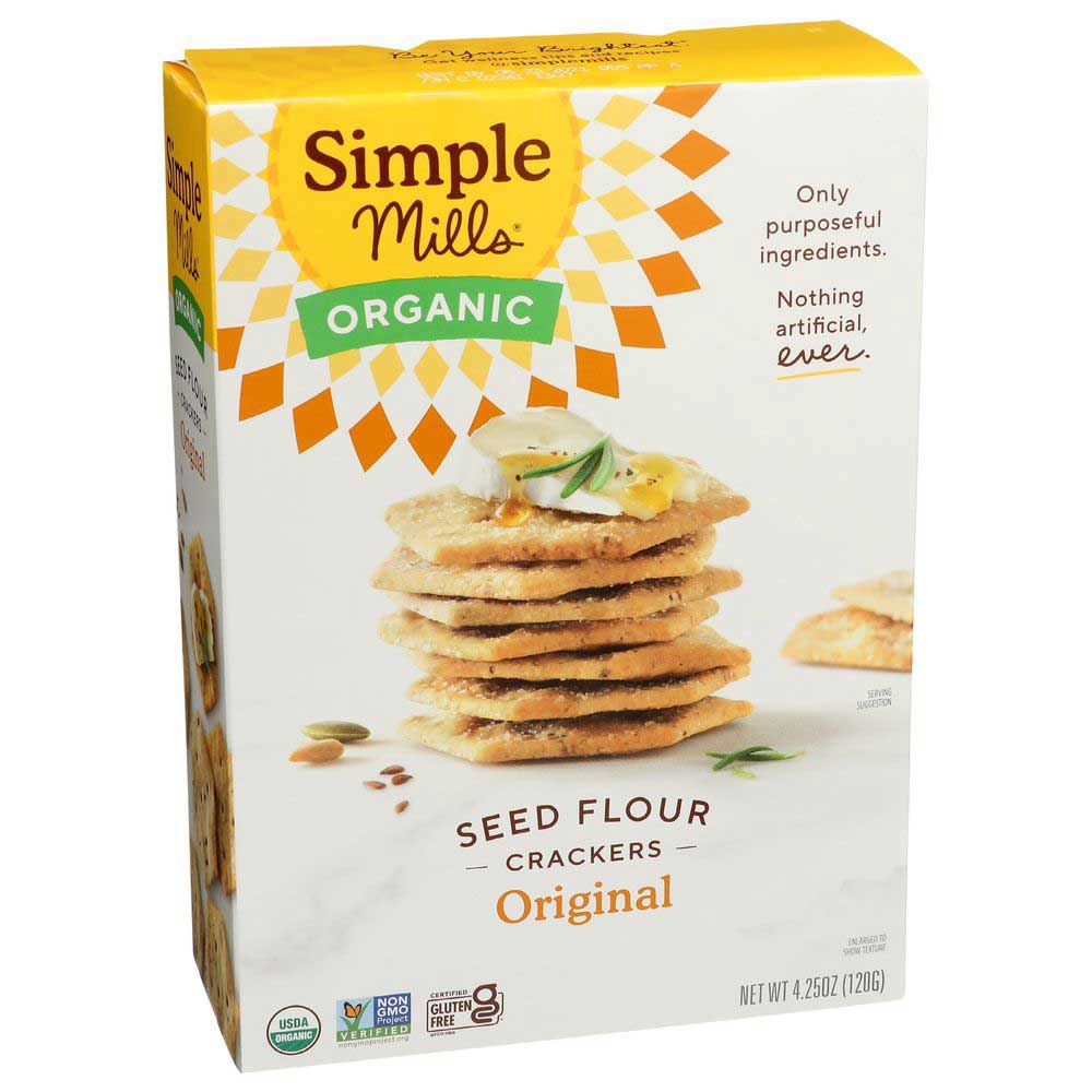 Simple Mills Organic Original Seed Flour Cracker, 4.25 Ounce -- 6 Per Case