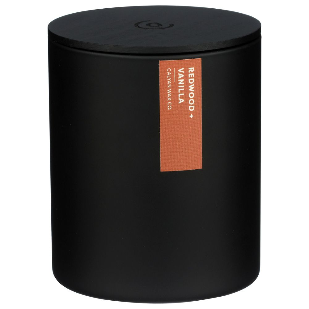 Calyan Wax Redwood and Vanilla Matte Black Tumbler Soy Candle, 10.2 Ounce -- 6 per case