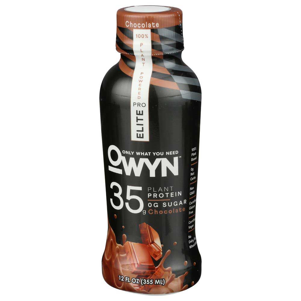 Owyn Plant Based Pro Elite Chocolate Protein Drink, 12 Fluid Ounce -- 12 Per Case