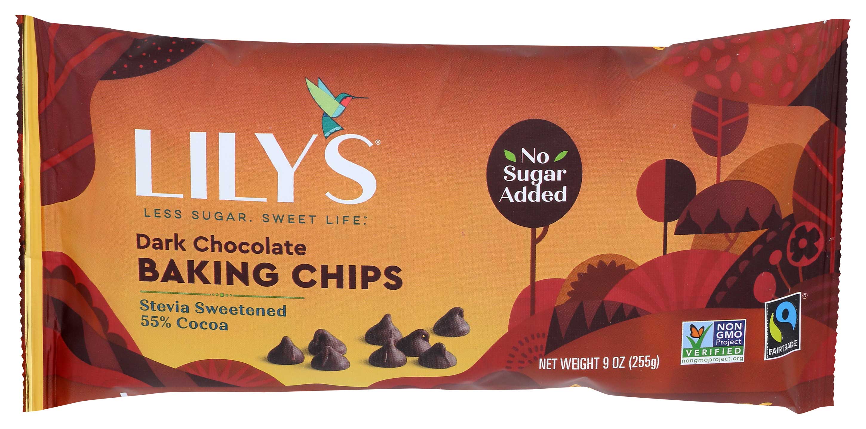 Lily's Sweets Dark Chocolate Baking Chips, 9 Ounce -- 12 Per Case