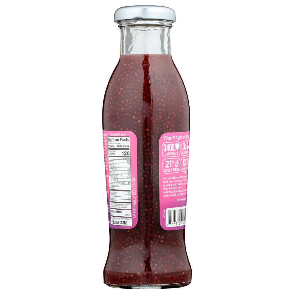 Mamma Chia Organic Raspberry Passion Vitality Beverage, 10 Ounce -- 12 Per Case