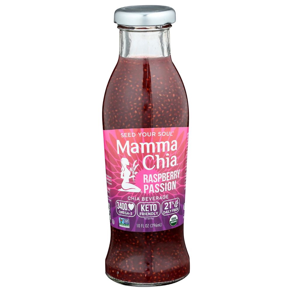 Mamma Chia Organic Raspberry Passion Vitality Beverage, 10 Ounce