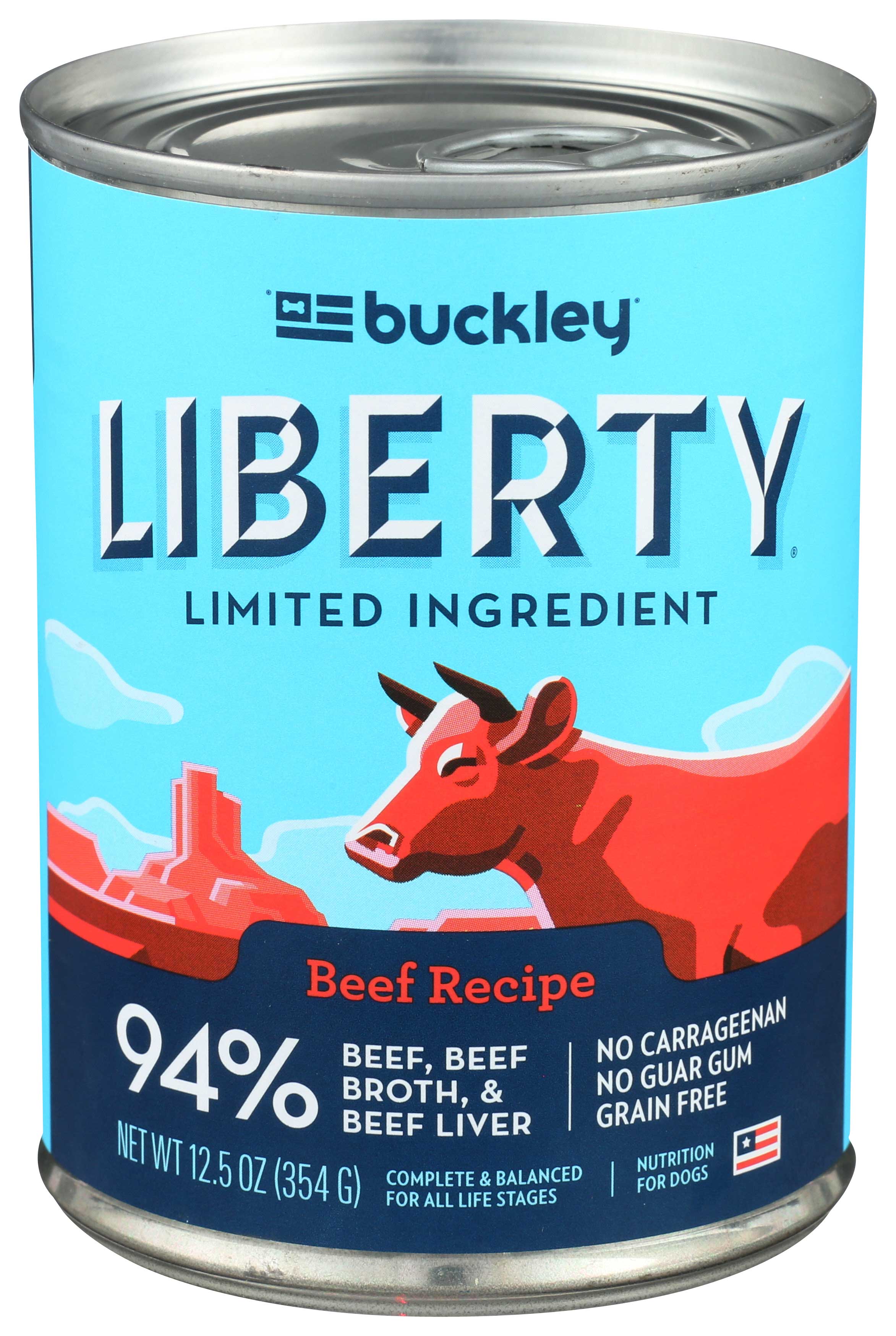 Buckley Liberty Beef Recipe Canned Wet Dog Food, 12.5 Ounce -- 12 Per Case