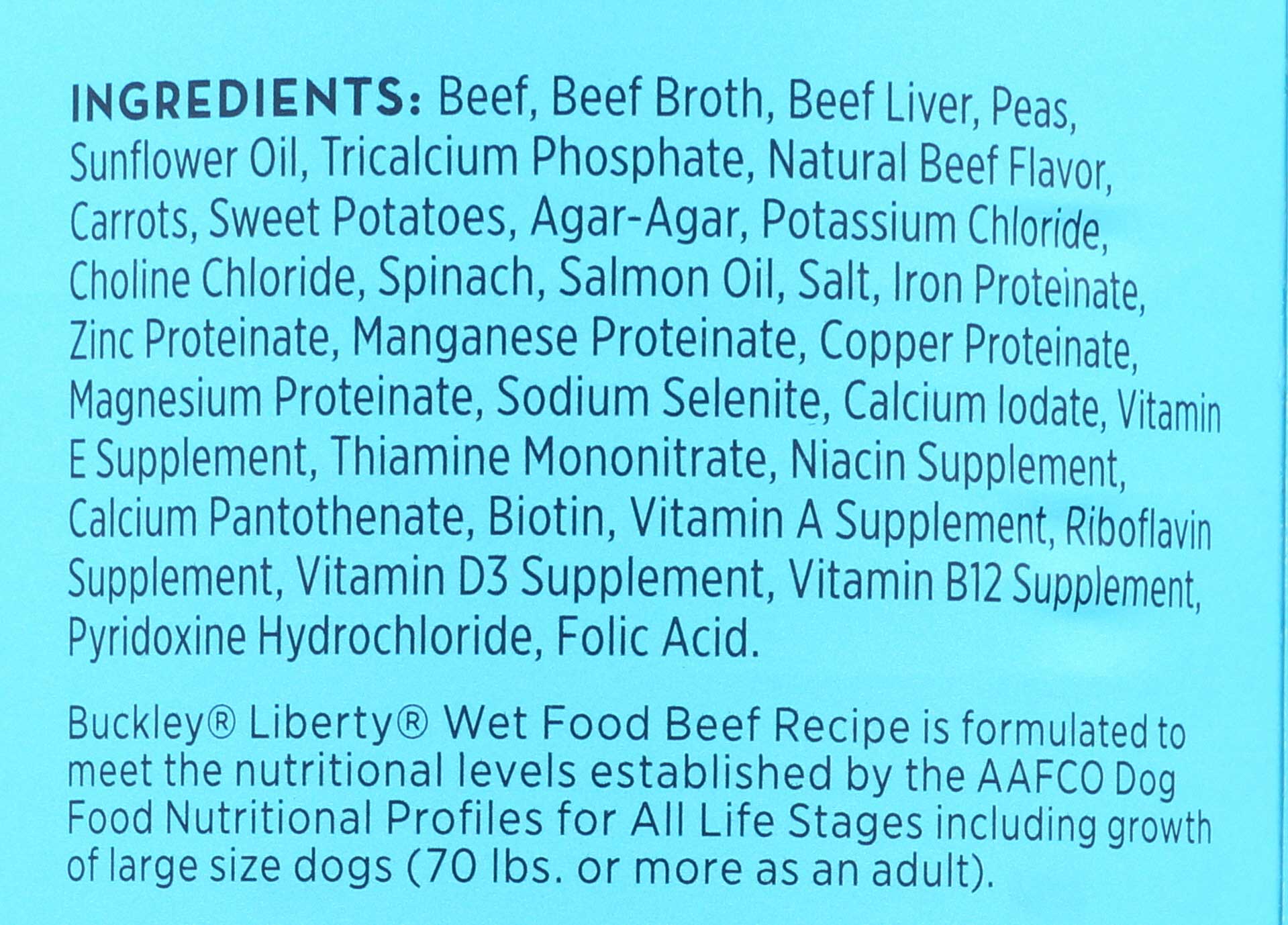 Buckley liberty dry dog food clearance
